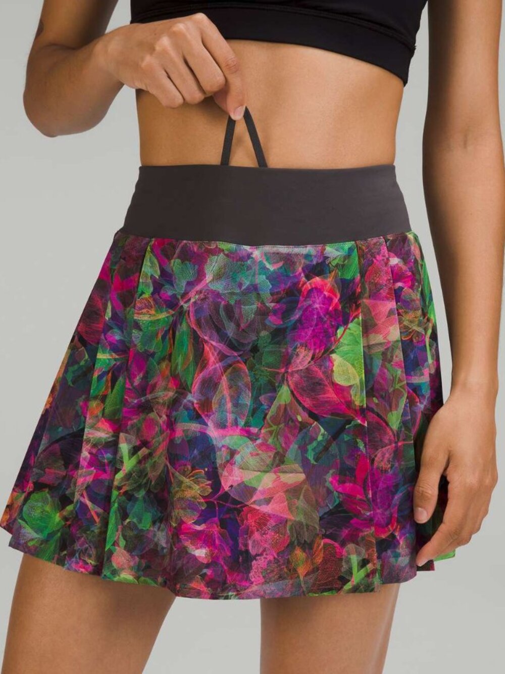 Lululemon Side-Pleat High-Rise HR Tennis Skirt/ Skort Multicolor Abstract